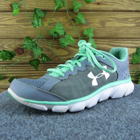 Under Armour Assert 6 Women Sneaker Shoes Gray Synthetic Lace Up Size 8.5 Medium - Picture 1 of 10